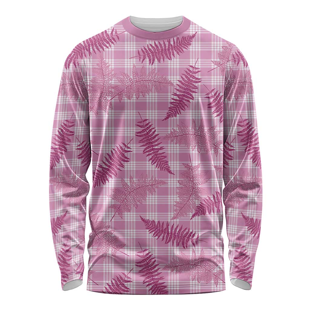 Purple Palaka Hawaii Palapalai Long Sleeve Shirt Hawaiian Fern - Polynesian Pride