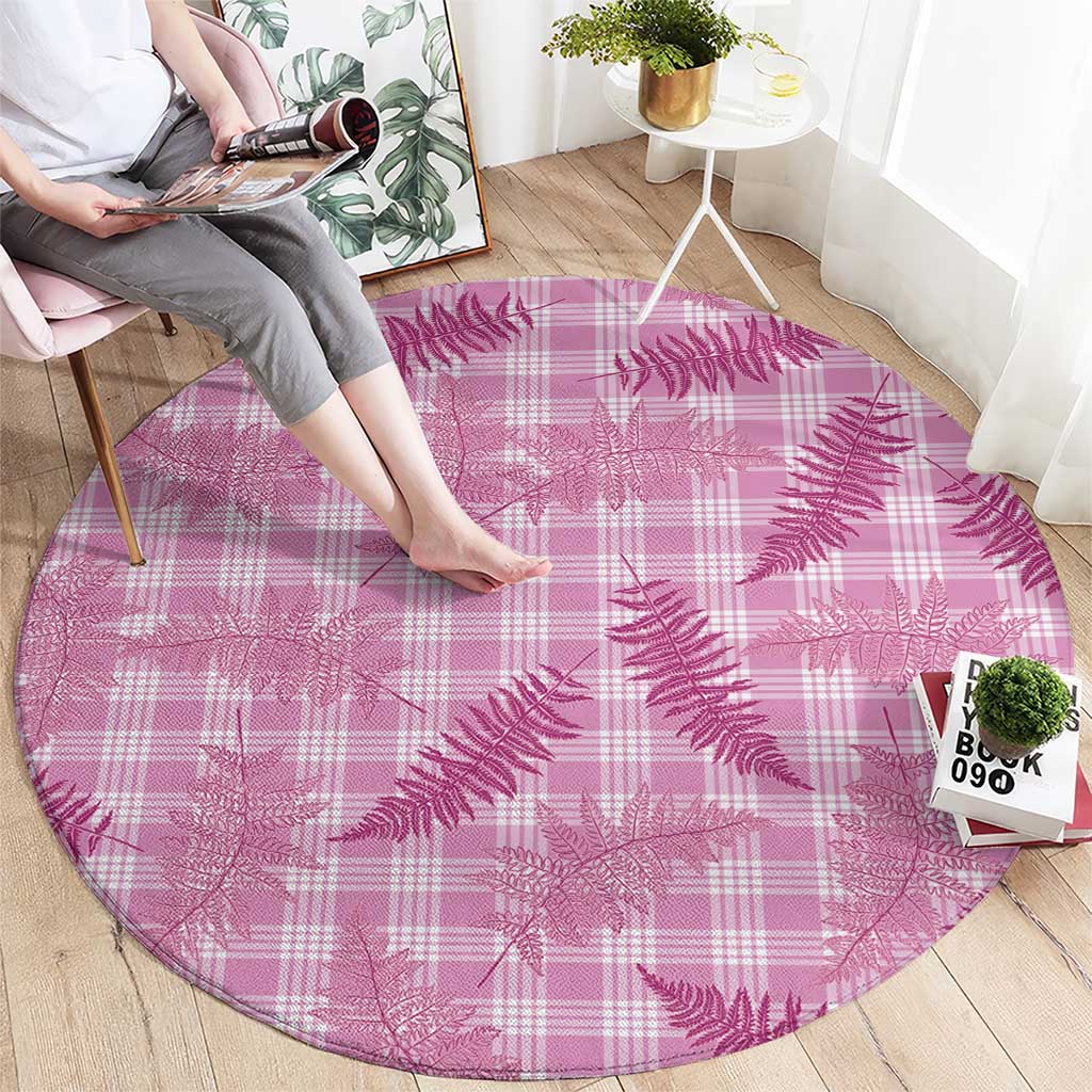 Purple Palaka Hawaii Palapalai Round Carpet Hawaiian Fern - Polynesian Pride