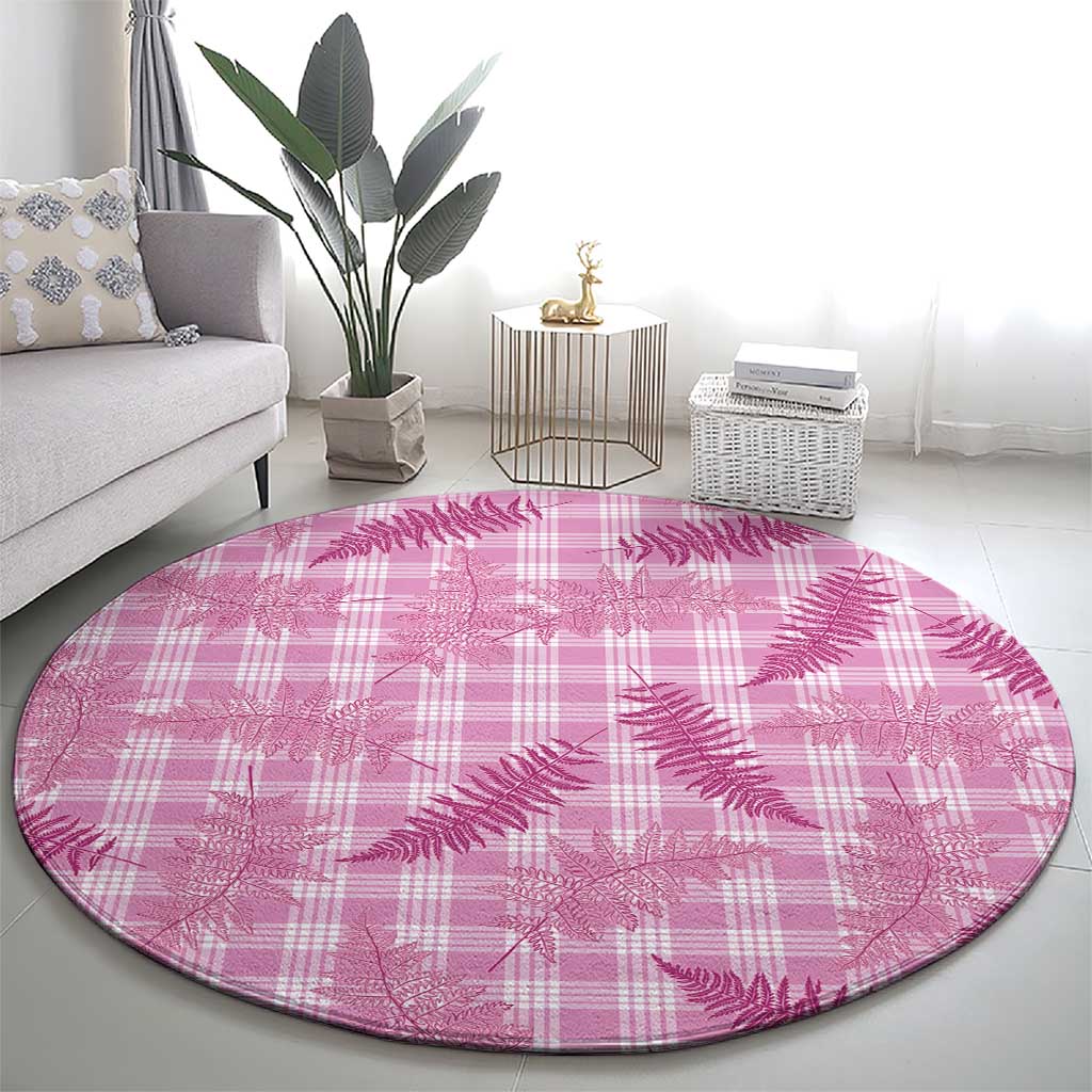 Purple Palaka Hawaii Palapalai Round Carpet Hawaiian Fern - Polynesian Pride