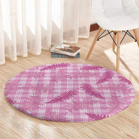 Purple Palaka Hawaii Palapalai Round Carpet Hawaiian Fern - Polynesian Pride