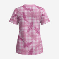 Purple Palaka Hawaii Palapalai Scrub Top Hawaiian Fern - Polynesian Pride
