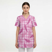 Purple Palaka Hawaii Palapalai Scrub Top Hawaiian Fern - Polynesian Pride