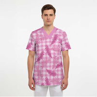 Purple Palaka Hawaii Palapalai Scrub Top Hawaiian Fern - Polynesian Pride