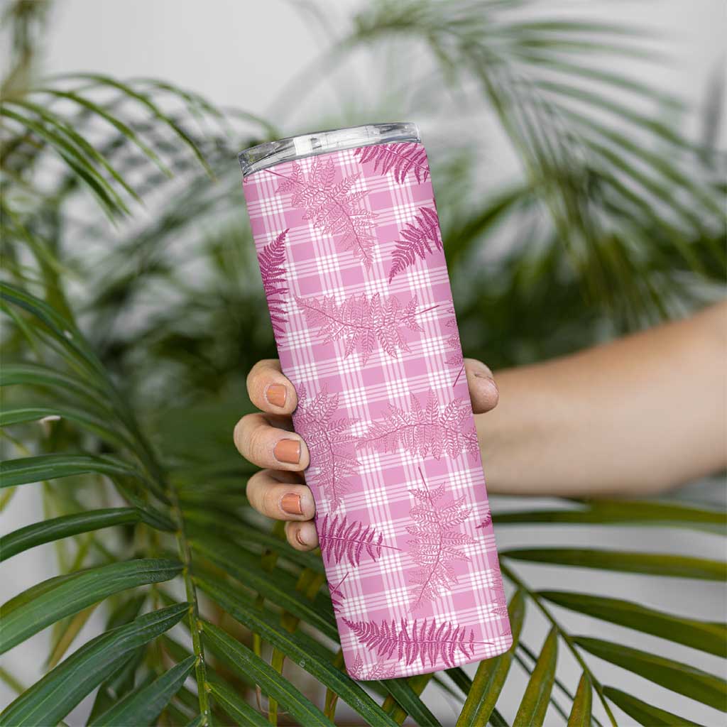Purple Palaka Hawaii Palapalai Skinny Tumbler Hawaiian Fern - Polynesian Pride