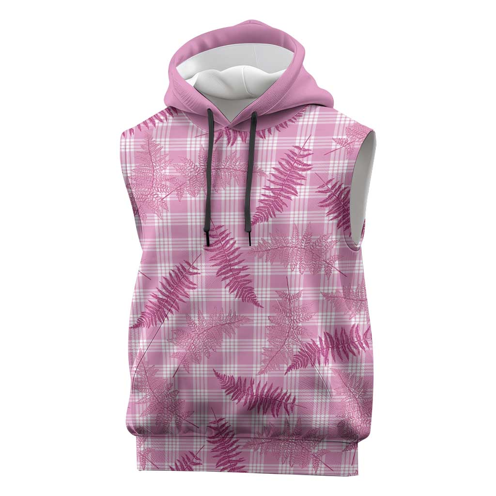 Purple Palaka Hawaii Palapalai Sleeveless Hoodie Hawaiian Fern - Polynesian Pride