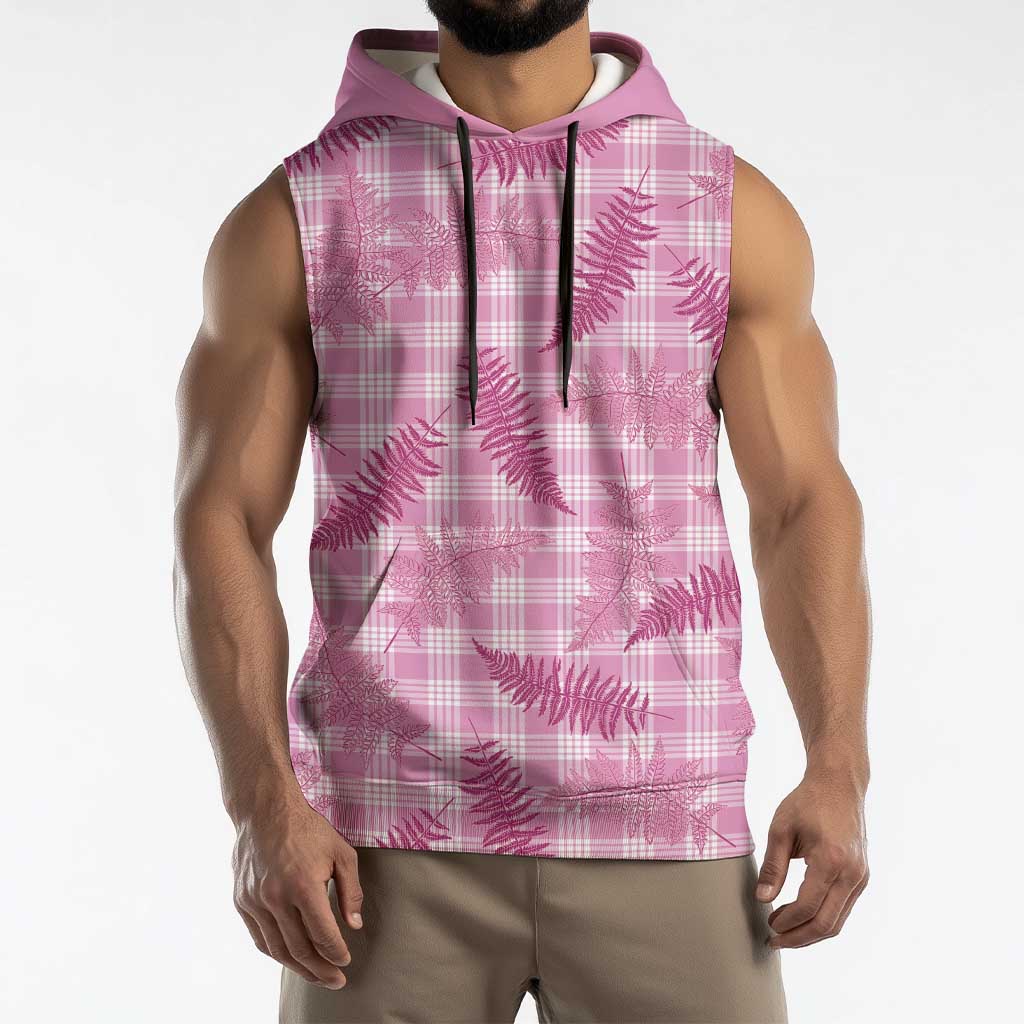 Purple Palaka Hawaii Palapalai Sleeveless Hoodie Hawaiian Fern - Polynesian Pride