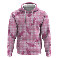 Purple Palaka Hawaii Palapalai Zip Hoodie Hawaiian Fern - Polynesian Pride