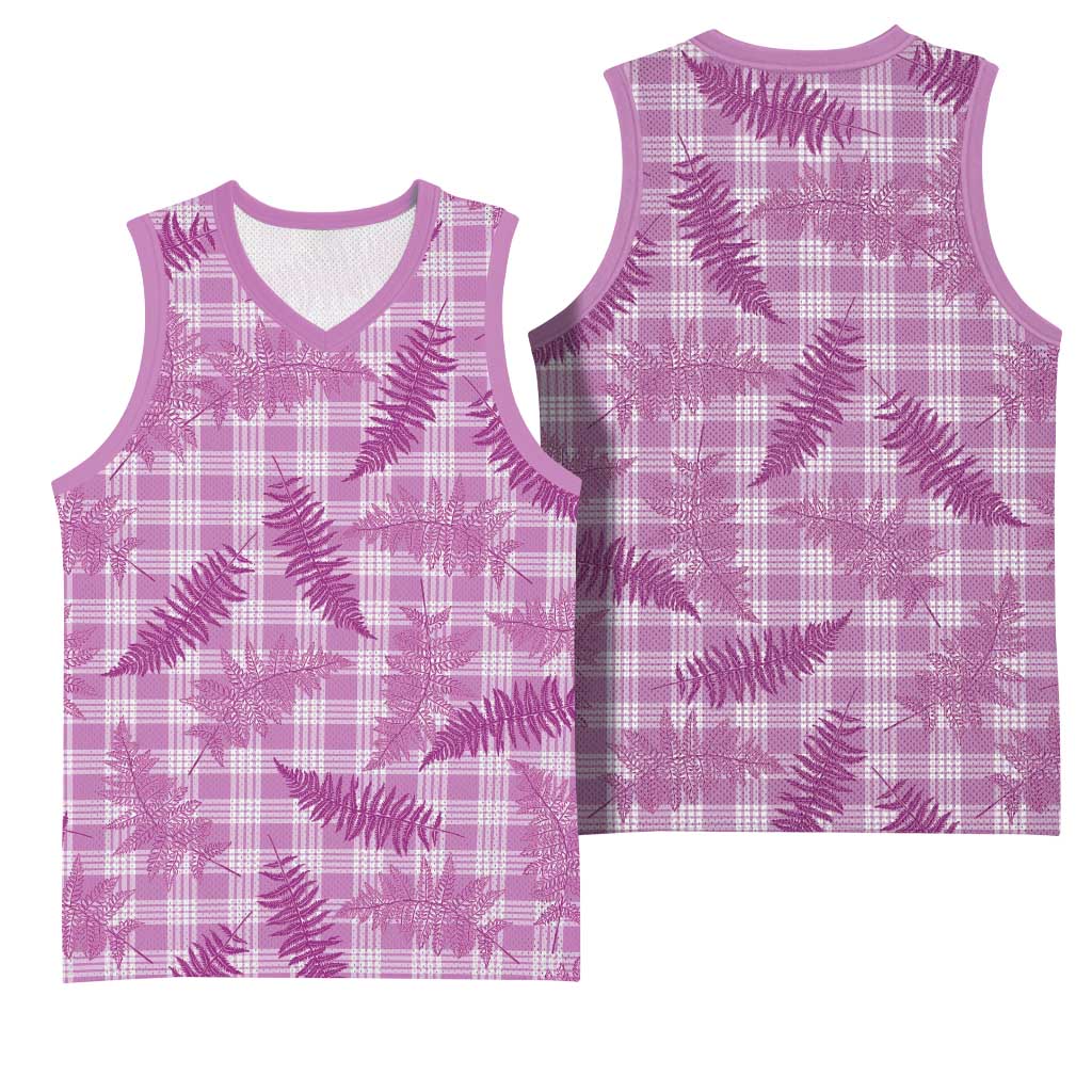 Pink Palaka Hawaii Palapalai Basketball Jersey Hawaiian Fern - Polynesian Pride