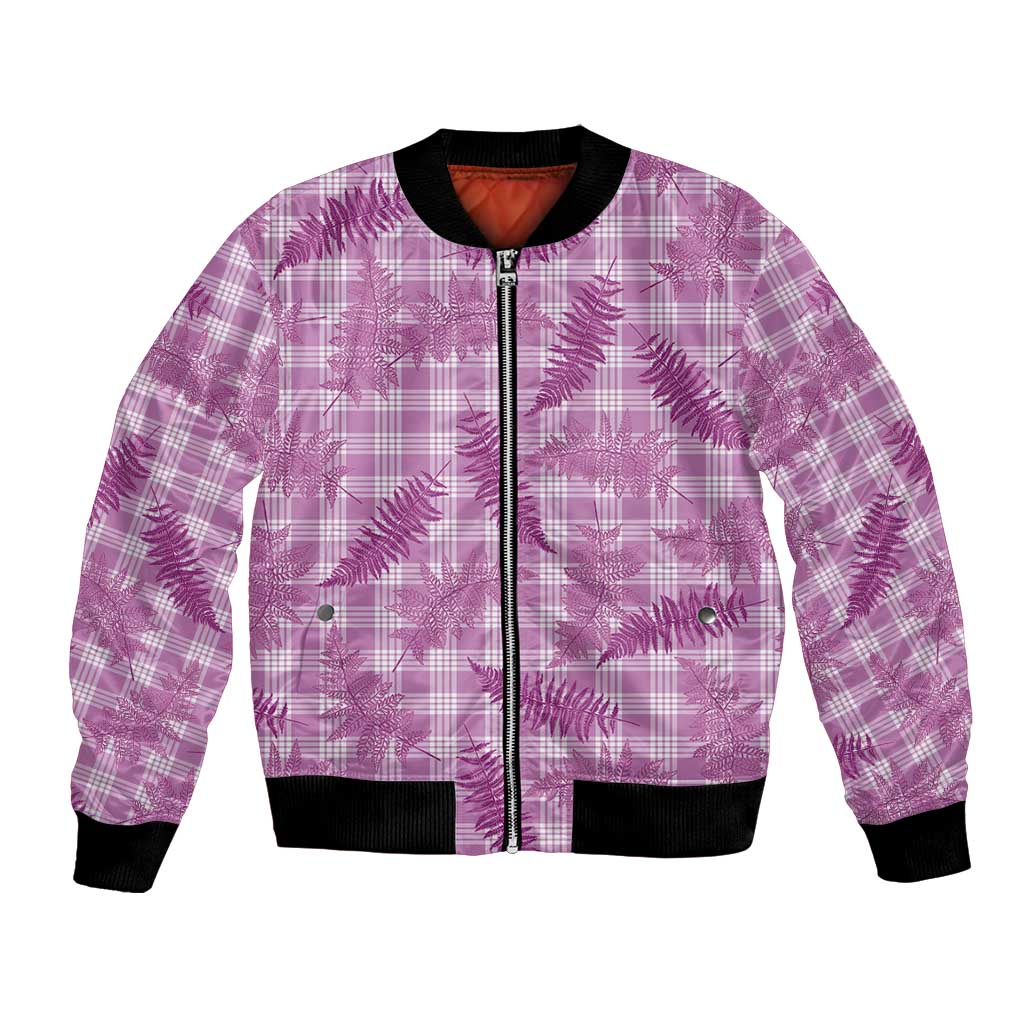 Pink Palaka Hawaii Palapalai Bomber Jacket Hawaiian Fern LT14 Unisex Pink - Polynesian Pride