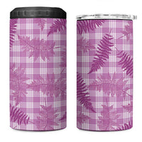 Pink Palaka Hawaii Palapalai 4 in 1 Can Cooler Tumbler Hawaiian Fern - Polynesian Pride