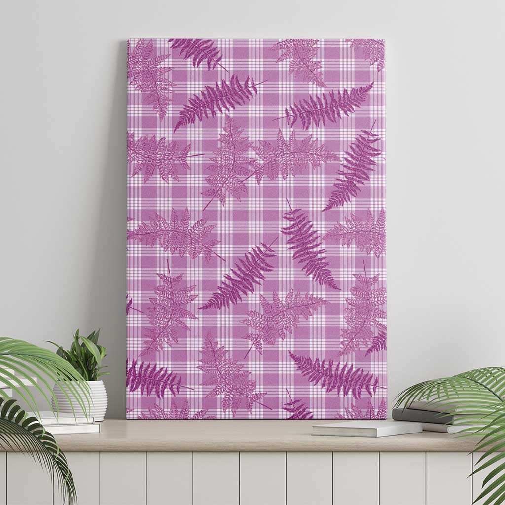 Pink Palaka Hawaii Palapalai Canvas Wall Art Hawaiian Fern - Polynesian Pride
