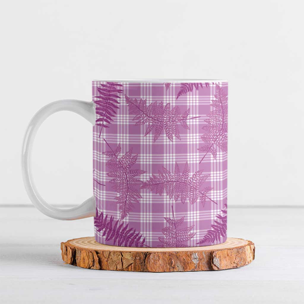 Pink Palaka Hawaii Palapalai Ceramic Mug Hawaiian Fern - Polynesian Pride