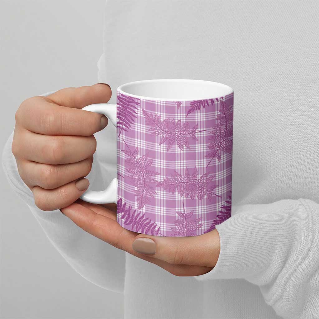 Pink Palaka Hawaii Palapalai Ceramic Mug Hawaiian Fern - Polynesian Pride