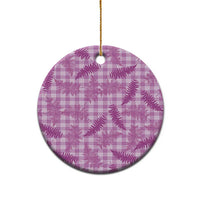 Pink Palaka Hawaii Palapalai Ceramic Ornament Hawaiian Fern - Polynesian Pride