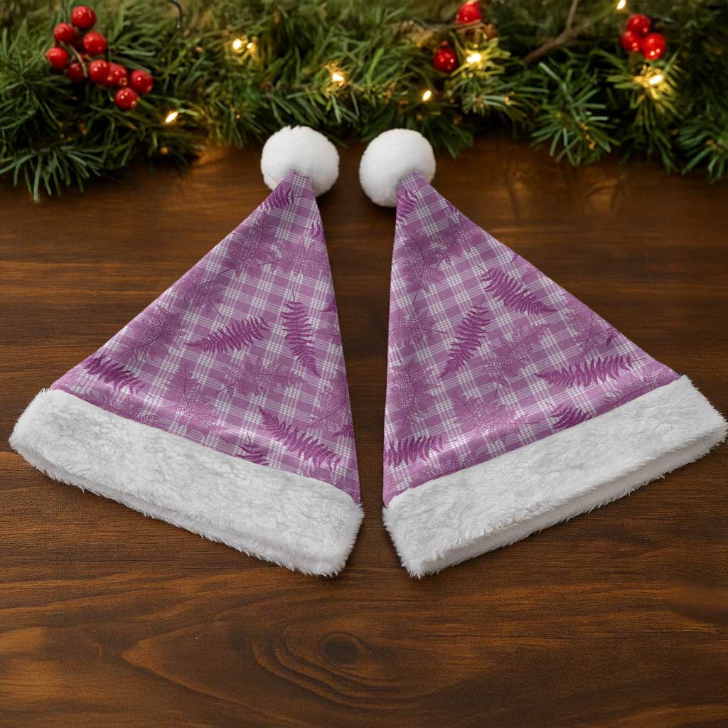 Pink Palaka Hawaii Palapalai Christmas Santa Hat Hawaiian Fern LT14 - Polynesian Pride