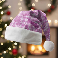 Pink Palaka Hawaii Palapalai Christmas Santa Hat Hawaiian Fern LT14 Without Fur Pink - Polynesian Pride