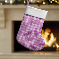 Pink Palaka Hawaii Palapalai Christmas Stocking Hawaiian Fern - Polynesian Pride