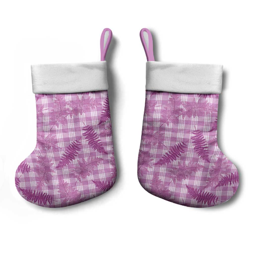 Pink Palaka Hawaii Palapalai Christmas Stocking Hawaiian Fern - Polynesian Pride