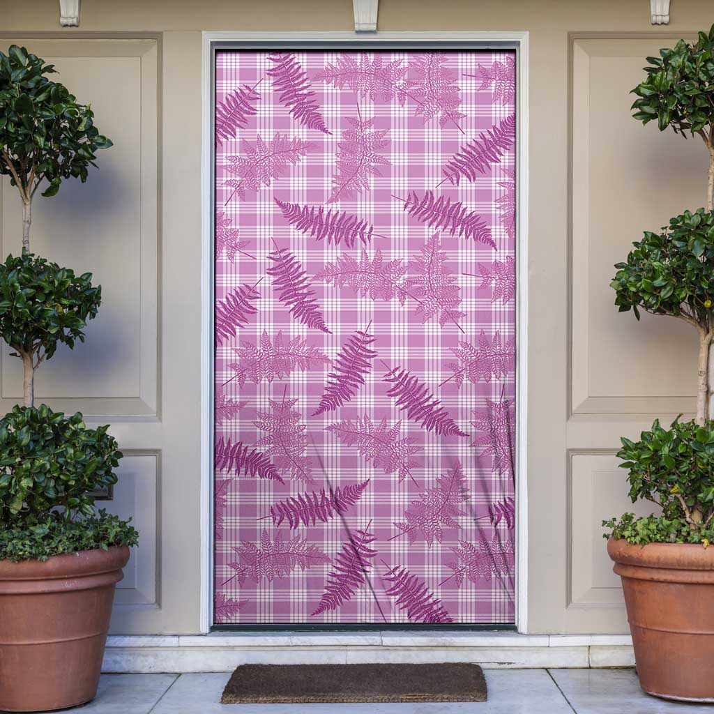 Pink Palaka Hawaii Palapalai Door Cover Hawaiian Fern - Polynesian Pride