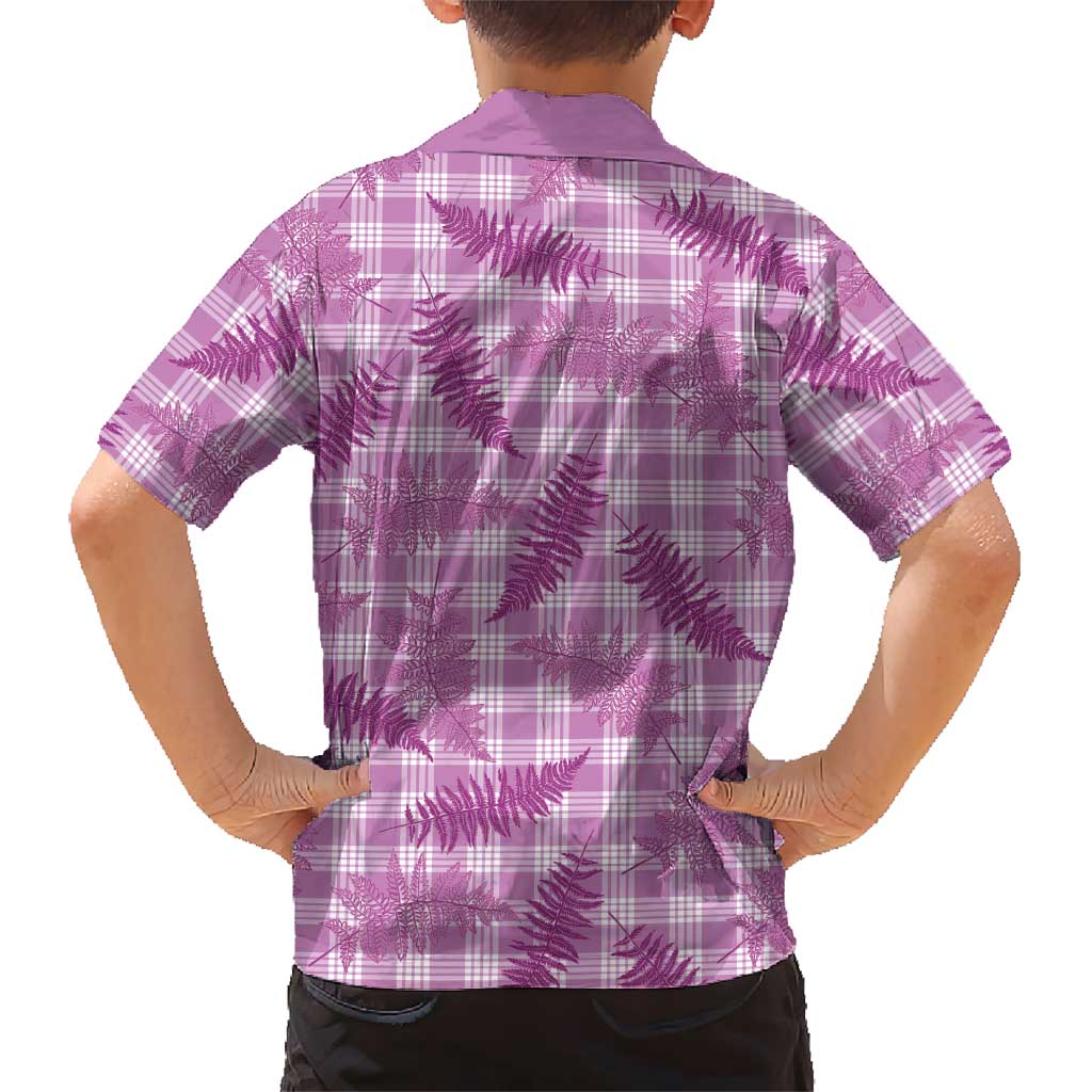 Pink Palaka Hawaii Palapalai Family Matching Puletasi and Hawaiian Shirt Hawaiian Fern LT14 - Polynesian Pride