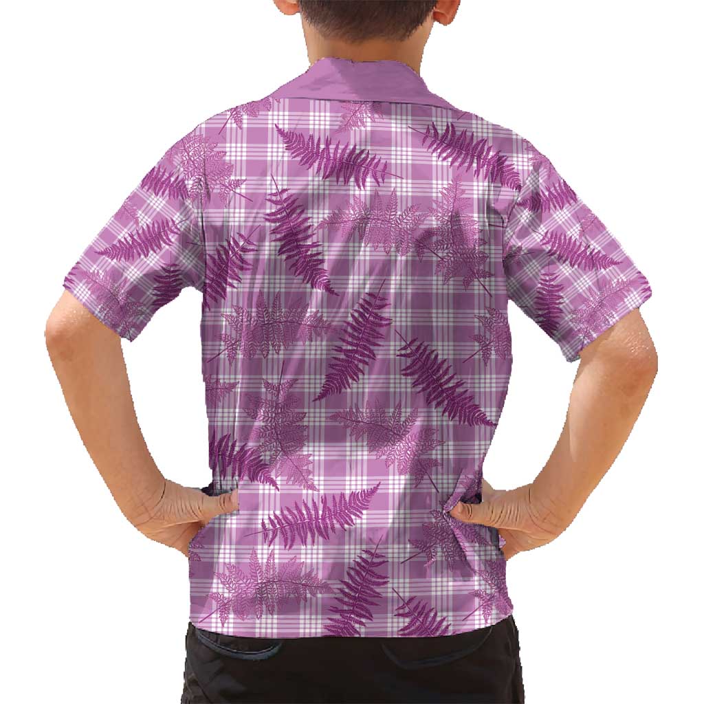 Pink Palaka Hawaii Palapalai Family Matching Summer Maxi Dress and Hawaiian Shirt Hawaiian Fern - Polynesian Pride