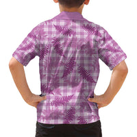 Pink Palaka Hawaii Palapalai Family Matching Summer Maxi Dress and Hawaiian Shirt Hawaiian Fern - Polynesian Pride