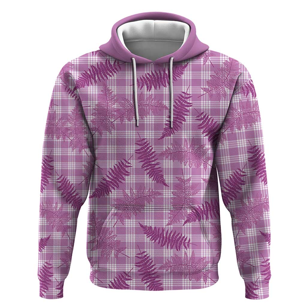 Pink Palaka Hawaii Palapalai Hoodie Hawaiian Fern - Polynesian Pride