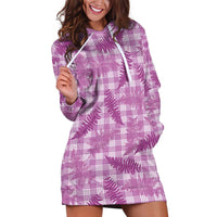 Pink Palaka Hawaii Palapalai Hoodie Dress Hawaiian Fern - Polynesian Pride