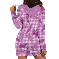 Pink Palaka Hawaii Palapalai Hoodie Dress Hawaiian Fern - Polynesian Pride