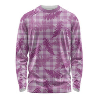 Pink Palaka Hawaii Palapalai Long Sleeve Shirt Hawaiian Fern - Polynesian Pride