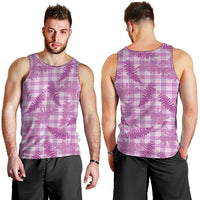 Pink Palaka Hawaii Palapalai Men Tank Top Hawaiian Fern - Polynesian Pride