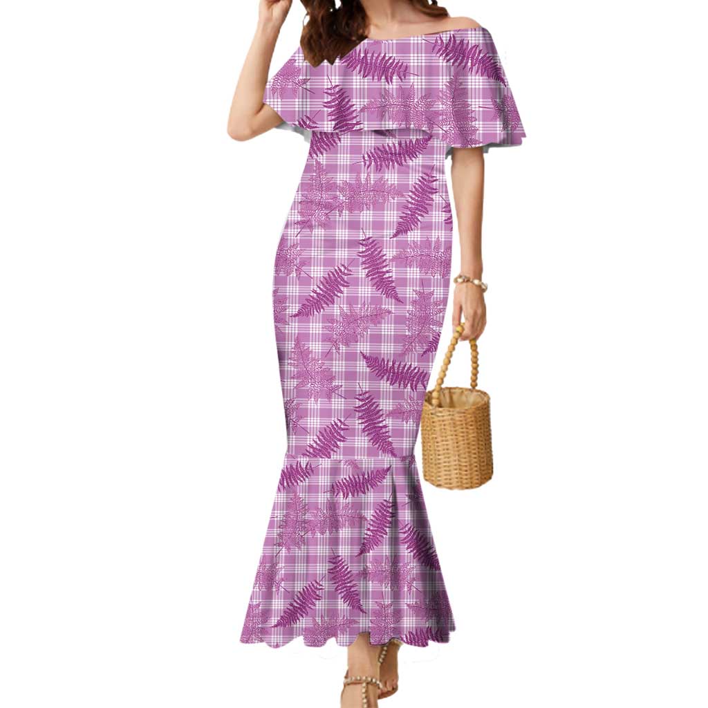 Pink Palaka Hawaii Palapalai Mermaid Dress Hawaiian Fern - Polynesian Pride