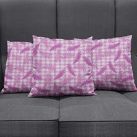 Pink Palaka Hawaii Palapalai Pillow Cover Hawaiian Fern - Polynesian Pride