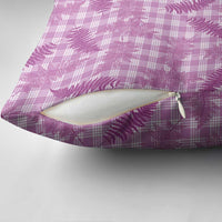 Pink Palaka Hawaii Palapalai Pillow Cover Hawaiian Fern - Polynesian Pride