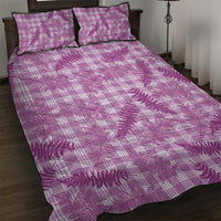 Pink Palaka Hawaii Palapalai Quilt Bed Set Hawaiian Fern LT14 Pink - Polynesian Pride