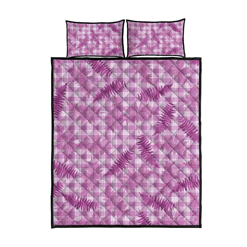 Pink Palaka Hawaii Palapalai Quilt Bed Set Hawaiian Fern LT14 - Polynesian Pride