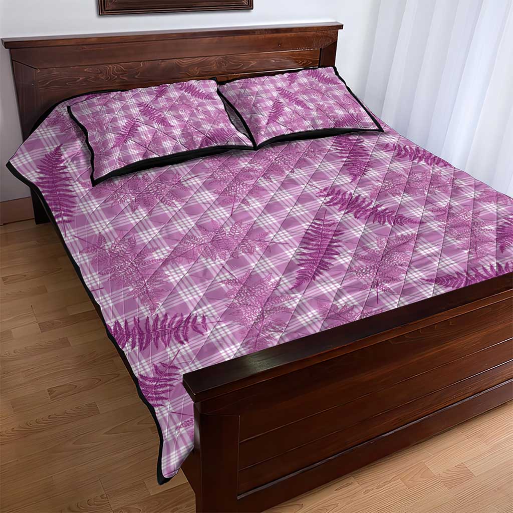 Pink Palaka Hawaii Palapalai Quilt Bed Set Hawaiian Fern LT14 - Polynesian Pride