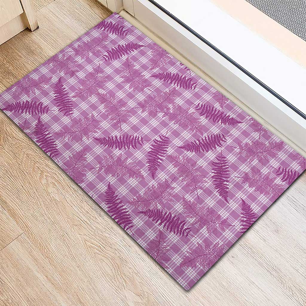 Pink Palaka Hawaii Palapalai Rubber Doormat Hawaiian Fern - Polynesian Pride