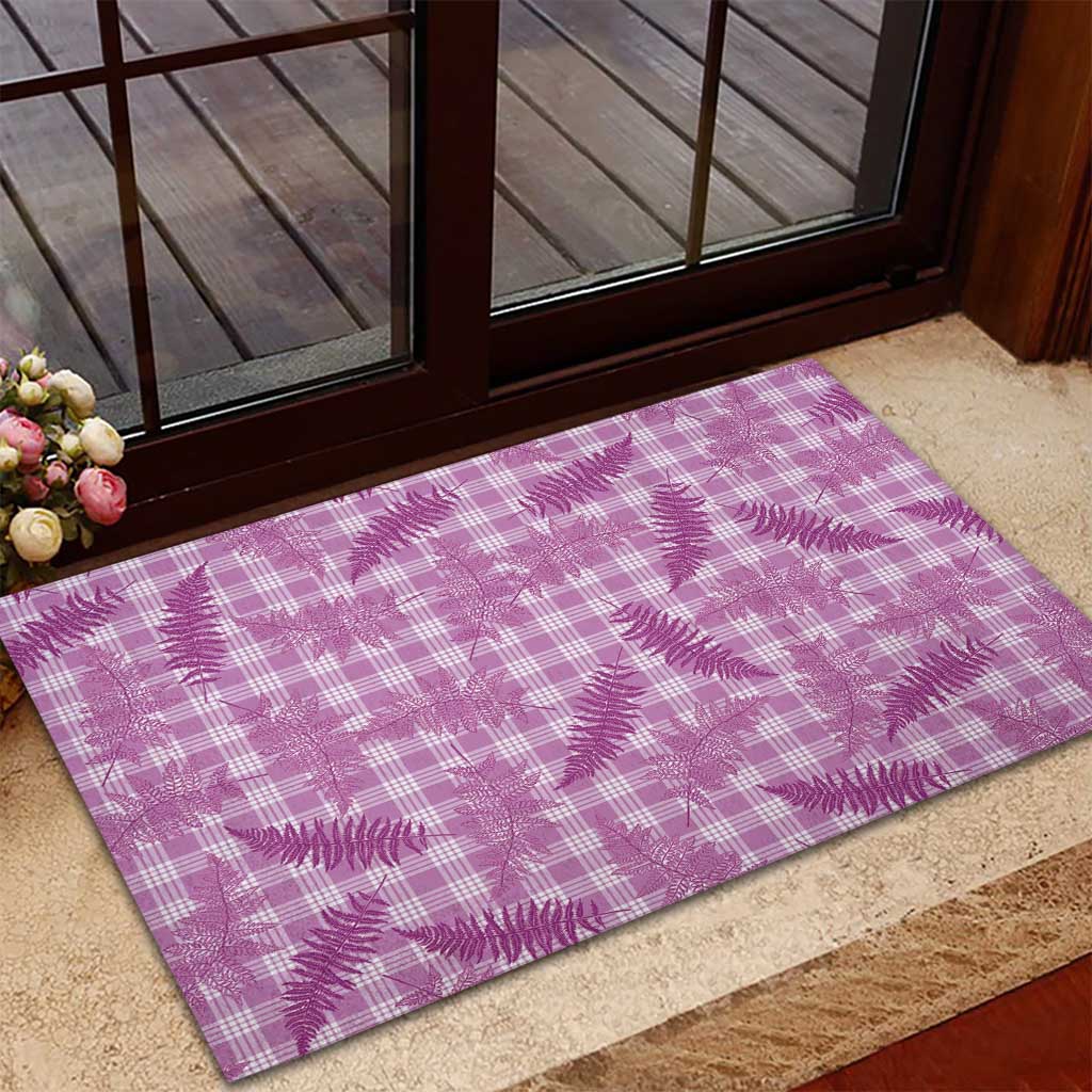 Pink Palaka Hawaii Palapalai Rubber Doormat Hawaiian Fern - Polynesian Pride