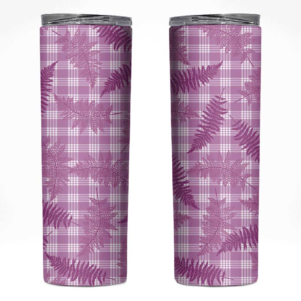 Pink Palaka Hawaii Palapalai Skinny Tumbler Hawaiian Fern - Polynesian Pride