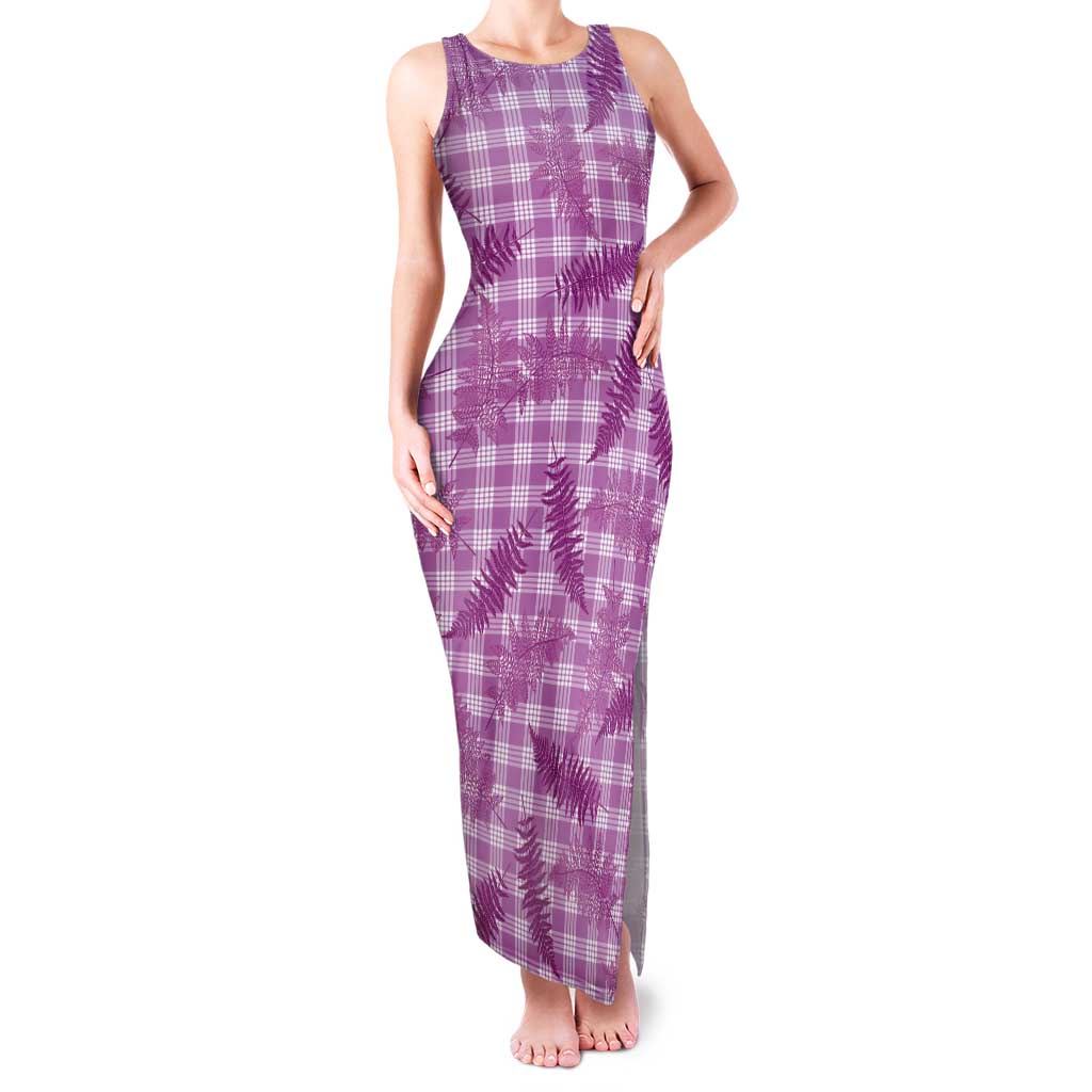 Pink Palaka Hawaii Palapalai Tank Maxi Dress Hawaiian Fern LT14 Women Pink - Polynesian Pride