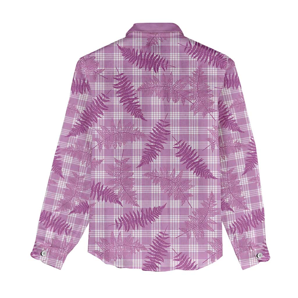 Pink Palaka Hawaii Palapalai Women Casual Shirt Hawaiian Fern LT14 - Polynesian Pride