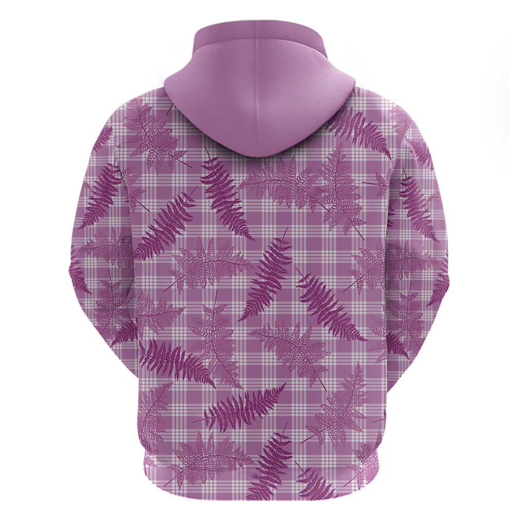 Pink Palaka Hawaii Palapalai Zip Hoodie Hawaiian Fern - Polynesian Pride