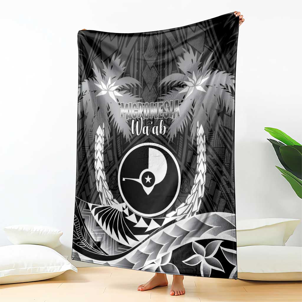 FSM Yap Day Blanket 2025 Wa'ab Micronesia Black Color