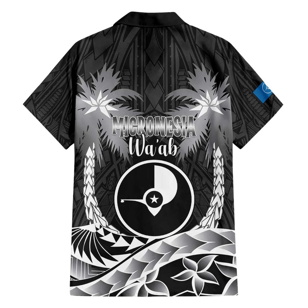 FSM Yap Day Family Matching Puletasi and Hawaiian Shirt 2025 Wa'ab Micronesia Black Color