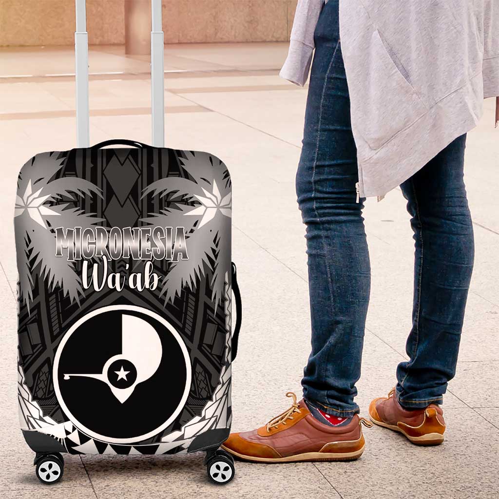 FSM Yap Day Luggage Cover 2025 Wa'ab Micronesia Black Color LT14 Black - Polynesian Pride