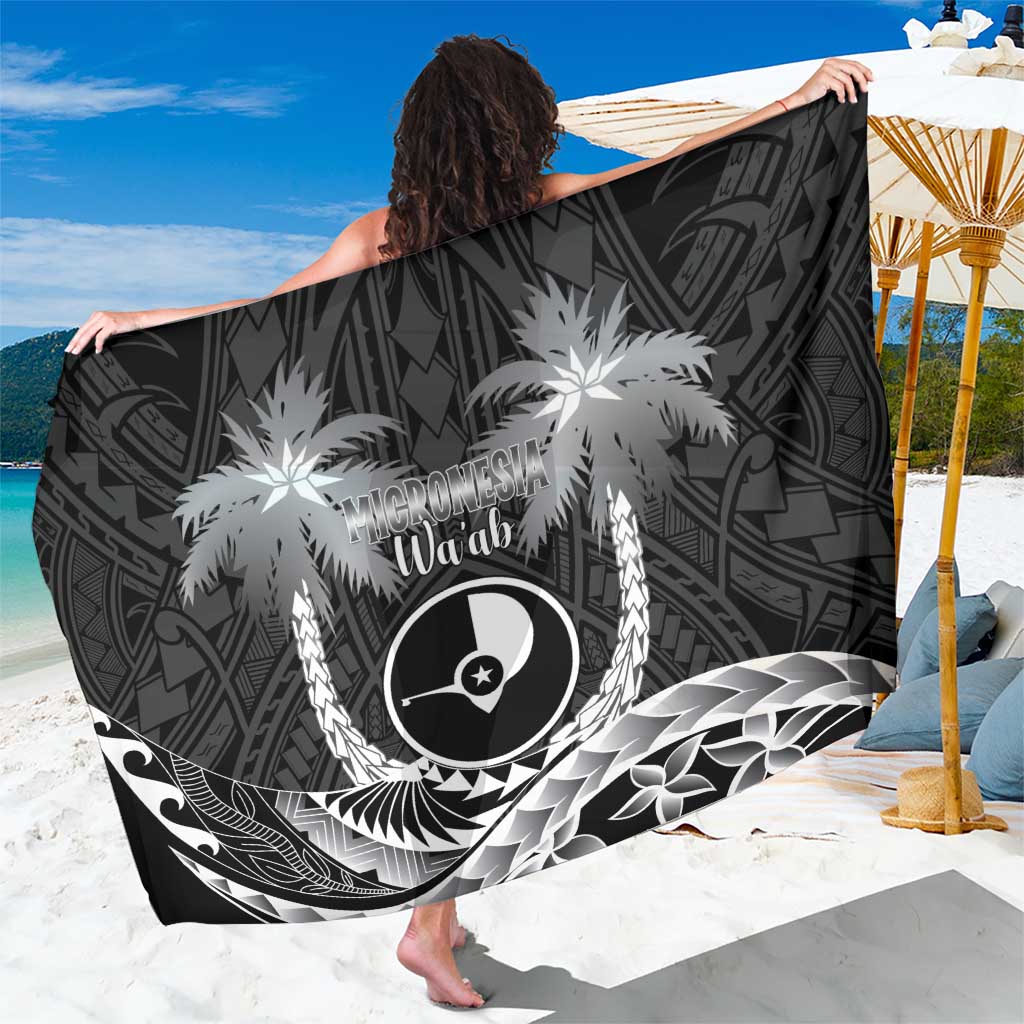 FSM Yap Day Sarong 2025 Wa'ab Micronesia Black Color LT14 One Size 44 x 66 inches Black - Polynesian Pride