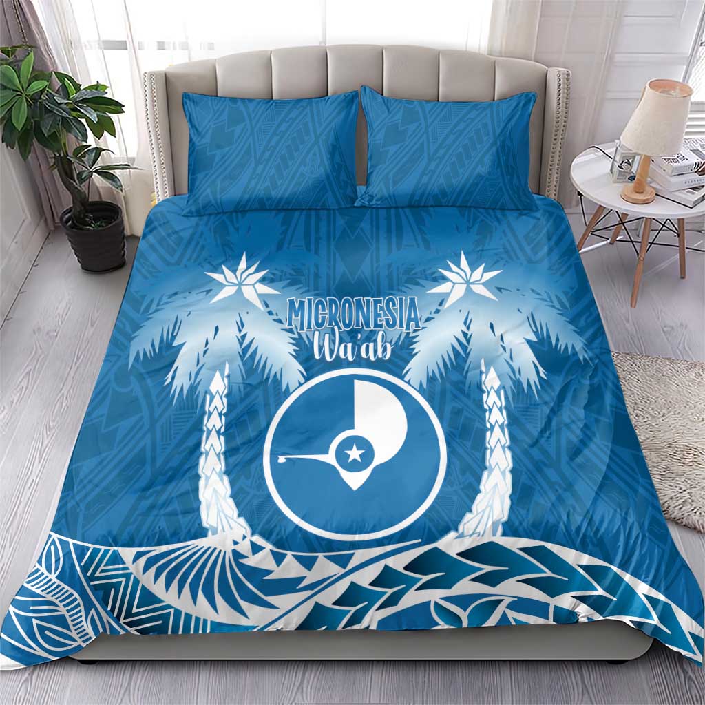 FSM Yap Day Bedding Set 2025 Wa'ab Micronesia Flag Color