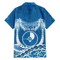FSM Yap Day Family Matching Short Sleeve Bodycon Dress and Hawaiian Shirt 2025 Wa'ab Micronesia Flag Color
