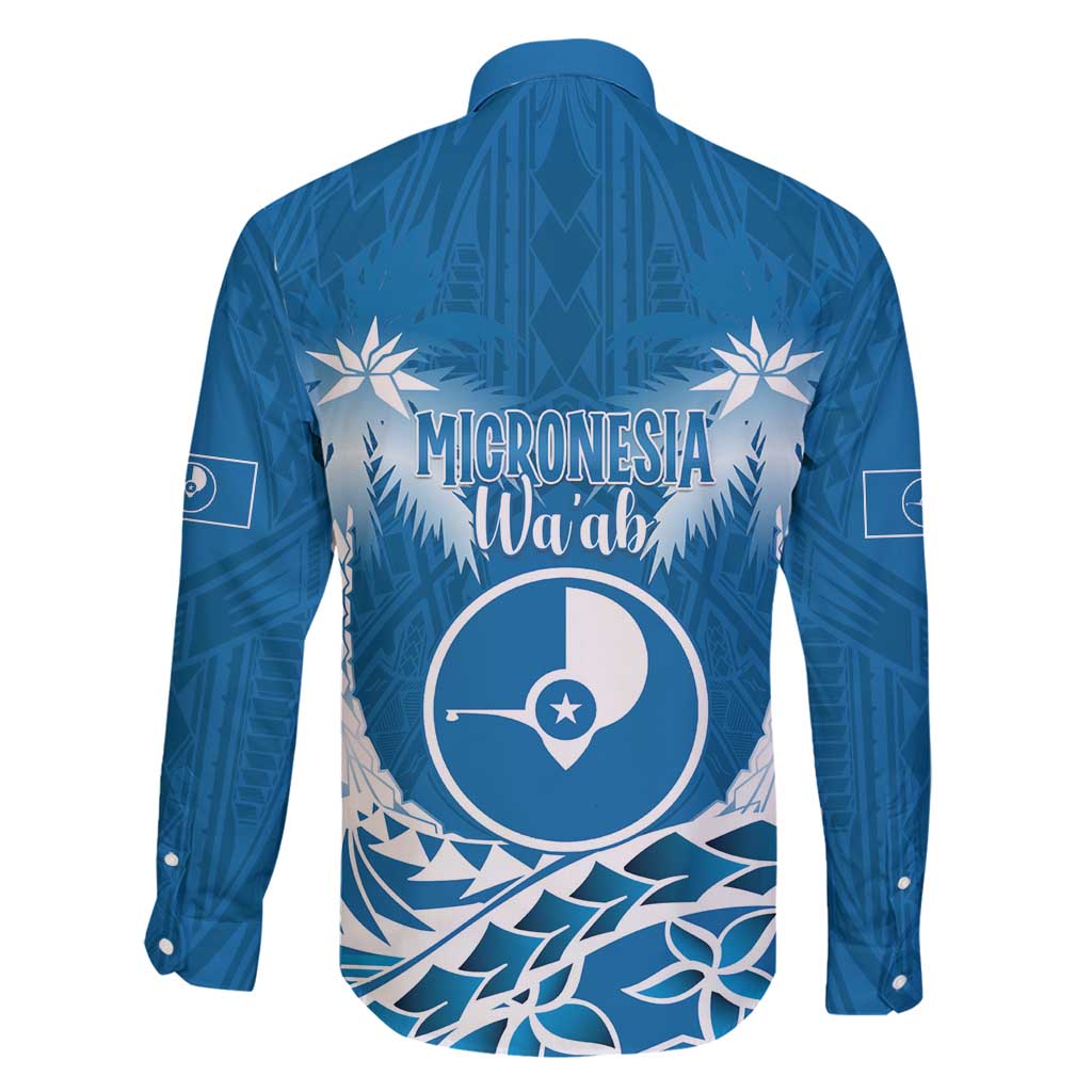 FSM Yap Day Family Matching Summer Maxi Dress and Hawaiian Shirt 2025 Wa'ab Micronesia Flag Color